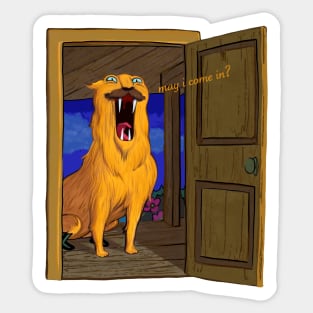 May I come in? (Adventure Time fan art from 'Stakes') Sticker